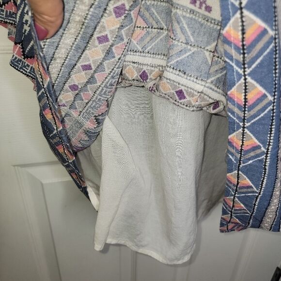 Free People Terra Nova bohemian Tunic Mini Dress Small - Picture 7 of 9